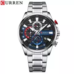 Relojes de pulsera CURREN deportivos informales de cuarzo con cronógrafo, reloj de acero inoxidable a la moda para hombre, reloj con fecha automática para hombre - tienda en línea