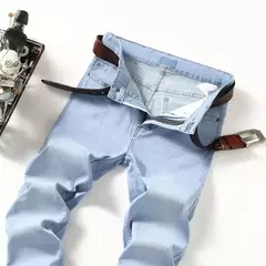 Pantalones vaqueros ajustados de talla grande 28-40 para hombre, pantalones suaves avanzados clásicos informales a la moda, pantalones elásticos que combinan con todo de marca para hombre - buy online