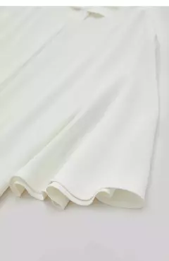 Imagen de Amii-Vestidos minimalistas de verano para mujer, traje liso con cuello redondo, malla empalmada, manga larga con volantes, cintura francesa, 2024