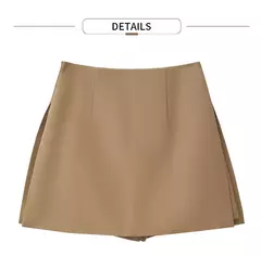 AMII minimalismo Casual faldas cortas mujeres alta Rase 2024 otoño nueva moda viajero señora chaqueta recta falda acampanada 12343035 - Eleganzie
