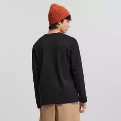 Semir-Camiseta de manga larga para hombre, capa interior de algodón puro, Top básico de primavera 2025, Color sólido, estilo básico versátil para pareja - online store