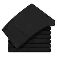 Pantalones informales 97% algodón para hombre, moda de otoño, cómodos, elásticos, ajustados, rectos, de negocios, negro, verde militar, caqui - Eleganzie