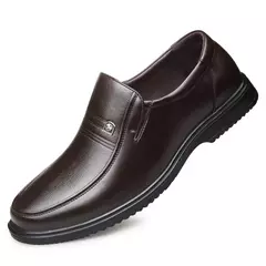Zapatos de cuero genuino, mocasines para Hombre, zapatos de cuero informales de negocios, mocasines suaves clásicos, zapatos planos transpirables para Hombre - Eleganzie