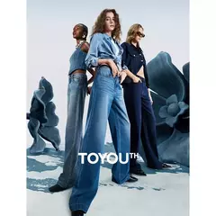 TOYOUTH, pantalones vaqueros de mezclilla para mujer, primavera 20220, nueva pierna ancha de acetato, cintura media baja, pantalones de pierna ancha rectos ajustados