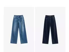 TOYOUTH, pantalones vaqueros de mezclilla para mujer, primavera 20220, nueva pierna ancha de acetato, cintura media baja, pantalones de pierna ancha rectos ajustados en internet
