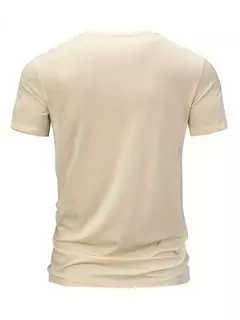 Camiseta deportiva informal holgada de algodón 100% para hombre, camiseta de manga corta con cuello redondo y estampado MILANO, cómoda, para compras, verano