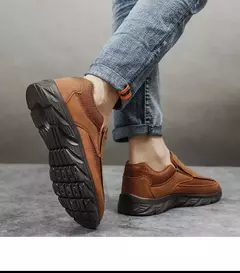 Zapatos informales de cuero para hombre, mocasines transpirables, zapatillas de deporte para hombre, calzado plano de cuero cómodo, zapatillas de deporte para hombre 2024 en internet