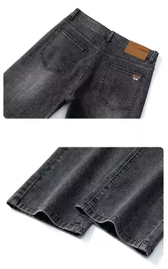 Image of Pantalones vaqueros nuevos para hombre en primavera y verano 2025, algodón elástico de alta calidad, tubo recto suelto, pantalones elásticos de algodón a la moda 28-40