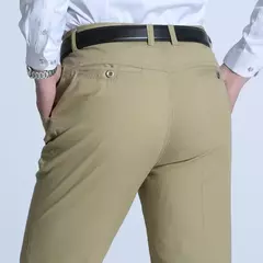 MRMT 2025, nuevos pantalones informales para hombres de mediana edad y mayores, pantalones sueltos rectos de algodón, pantalones finos y gruesos para hombres - Eleganzie