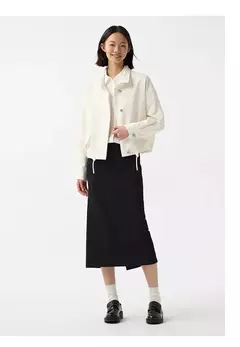 Semir-ropa de abrigo para mujer, chaqueta holgada con hombros caídos y cuello levantado, nueva chaqueta con estampado de letras, primavera 2024 - Eleganzie