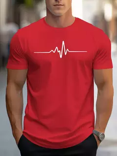 Camiseta de manga corta con cuello redondo para hombre, 100% algodón, talla grande, con estampado gráfico creativo, ajustada, informal, deportiva - online store