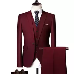 Trajes de boda para hombres Blazers 3 piezas boda negocios 2 conjuntos chaleco pantalones abrigos chaquetas clásicas completas de lujo formales - Eleganzie
