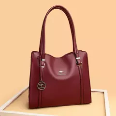 Bolsos de mano informales de piel sintética de alta calidad de marca genuina, bolsos de lujo para mujer, bolsos de hombro de diseñador con asa superior para mujer - Eleganzie