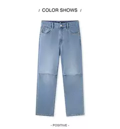 Semir-pantalones vaqueros de Estilo Vintage para hombre, pantalón de paracaidista de pierna recta, holgado, a la moda, novedad de verano, 2024 - online store
