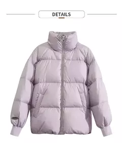 Image of AMII minimalista 2024 nueva chaqueta de plumas para mujer abrigo de pan sólido corto mujer calidad moda suelta prendas de vestir exteriores de invierno 12344023