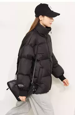 AMII minimalista 2024 nueva chaqueta de plumas para mujer abrigo de pan sólido corto mujer calidad moda suelta prendas de vestir exteriores de invierno 12344023 on internet