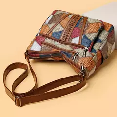 Imagen de Bolso cruzado Vintage elegante para mujer, bolso de moda, bolso de hombro con múltiples bolsillos, bolso cruzado Retro que combina con todo para uso diario