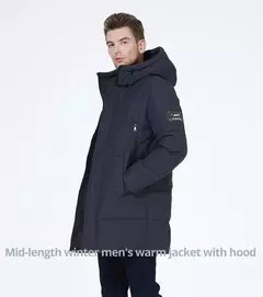 ICEbear 2023 chaquetas de invierno para hombres abrigo de algodón casual parkas acolchadas de longitud media MWD3061D - buy online