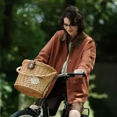 Semir-abrigo de longitud media para mujer, chaqueta holgada con cuello de PANA con bloqueo de Color, estilo Retro, bordado, a la moda, novedad de otoño, 2024 - tienda en línea