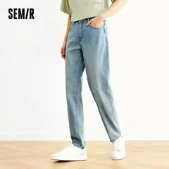 Semir Jeans hombres Retro desgastado lavado sensación fresca pantalones cónicos 2025 nuevos pantalones largos de verano clásico versátil para ropa Casual - online store