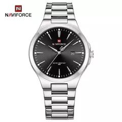 Imagen de NAVIFORCE, diseño Original, relojes de moda para hombre, calendario Simple de acero inoxidable, relojes de pulsera impermeables para hombre, reloj Masculino