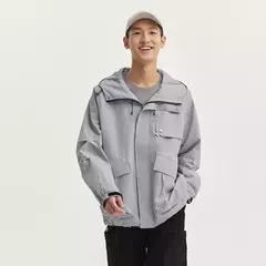 Chaqueta Semir para hombre, prendas de vestir exteriores, chaqueta holgada con capucha de tres pruebas para exteriores, mangas con hombros caídos y bolsillos grandes, otoño 2024 - buy online