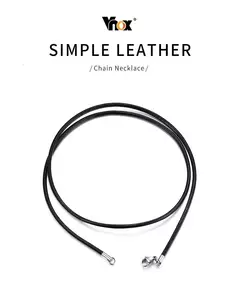 Collar Unisex de Cuero Genuino – Gargantilla DIY con Cierre de Acero Inoxidable en internet