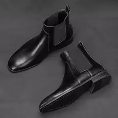 40 ~ 46 Botas Chelsea para hombre 2024 Botas cómodas de cuero de moda para hombre # KD431 - tienda en línea