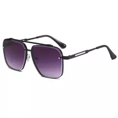 Gafas de sol cuadradas de Metal de lujo para hombre y mujer, lentes de sol de piloto grandes a la moda, clásicas, negras, para aviador, para conducir y viajar en internet