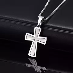 Vnox Collares con colgante de cruz de fe para hombres y mujeres, cruz decorativa para espejo trasero de coche, Collar de collares cristianos de oración - tienda en línea