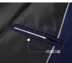 Image of Blazer de moda para hombre, traje Formal profesional ajustado de Caballero de boda, informal de negocios, Color sólido, estilo británico