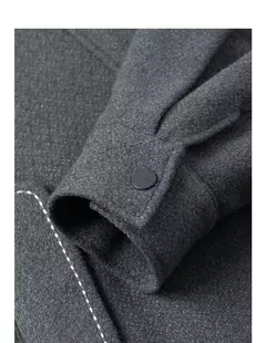 TOYOUTH-abrigo de lana para mujer, ropa gruesa con manga acampanada y cremallera, cuello levantado, prendas de vestir cálidas, otoño e invierno, 2024 - Eleganzie