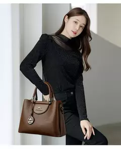 Imagen de VANDERWAH, bolsos de diseño de 3 capas para mujer, bolsos de hombro tipo bandolera de diseñador de lujo, bolso de mano informal de cuero PU de alta calidad para mujer