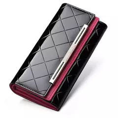 Carteras de diseñador de lujo para mujer, tarjetero RFID, monederos para mujer, cartera larga de cuero genuino, bolso plegable para mujer en internet