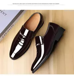 Zapatos de charol para hombre, zapatos de negocios, mocasines informales con punta estrecha, zapatos de lujo para fiesta y boda de talla grande - tienda en línea