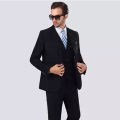 Traje de hombre Blazers para boda 3 piezas 2 conjuntos elegantes chaquetas de lujo de alta calidad chaleco pantalones 2024 abrigos formales traje clásico - online store