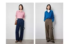 TOYUTH-Blusa Vintage de pana para mujer, camisa de manga larga con cuello vuelto, ropa de trabajo, Tops, Otoño, 2024 - comprar en línea