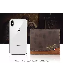 Nueva cartera para hombre, sección transversal corta, cartera triple para jóvenes, costura de negocios, monedero con cremallera multitarjeta, cartera, funda para pasaporte on internet