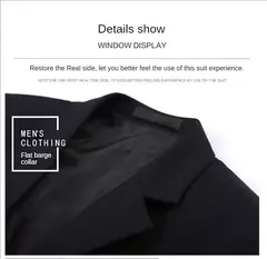 Traje para hombre elegante boda 3 piezas 2 conjuntos Blazers chaquetas completas chaleco pantalones moda abrigos de lujo 2025 traje clásico Formal - comprar en línea