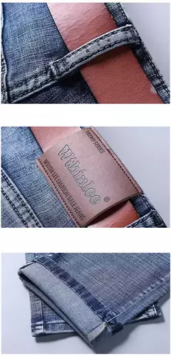 Pantalones vaqueros clásicos de moda de negocios para hombre, pantalones vaqueros informales rectos elásticos azules y negros para trabajo, ropa de marca para hombre - buy online