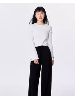 Semir-Camiseta de manga larga para mujer, camisa de fondo cómoda, ajustada, se puede usar fuera en internet