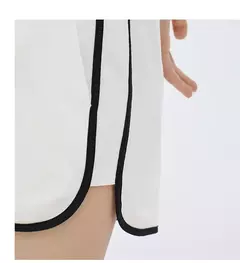 Semir-pantalones cortos de dormir para mujer, calzas blancas de estilo deportivo informal, delgadas y sueltas, para el hogar, Verano