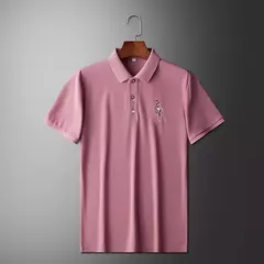 Image of Camisa POLO de manga corta de moda informal bordada de verano para hombre Top cómodo