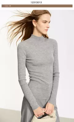 AMII suéter minimalista para mujer 2023 invierno nuevo Simple ajustado cuello alto elástico cálido sólido jerseys Mujer 12323075 - Eleganzie