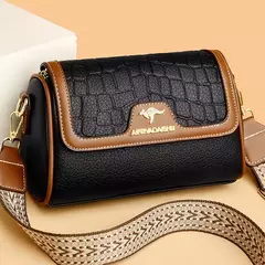 Imagen de Bolso de hombro de cuero Pu de piedra para mujer, bolso para mamá, bolso cruzado a la moda para madre, bolso para axila, bolso cuadrado pequeño