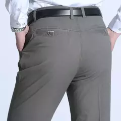 MRMT 2025, nuevos pantalones informales para hombres de mediana edad y mayores, pantalones sueltos rectos de algodón, pantalones finos y gruesos para hombres - Eleganzie
