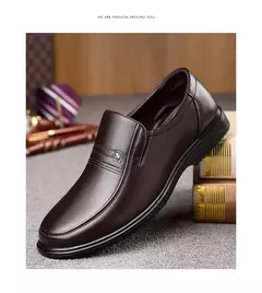 Zapatos de cuero genuino, mocasines para Hombre, zapatos de cuero informales de negocios, mocasines suaves clásicos, zapatos planos transpirables para Hombre - Eleganzie