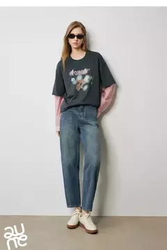 Imagen de TOYOUTH-pantalones vaqueros para mujer, Vaqueros elásticos de cintura alta hasta el tobillo, bombachos, Otoño, 2024