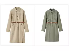 Vestido Semir para mujer, solapa con abertura, Vintage, primavera 2025, nuevo vestido de trabajo que se acepta la cintura - tienda en línea