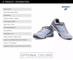 BONA, nuevos zapatos de tenis de estilo clásico para hombres, zapatillas deportivas para hombres, zapatos de tenis de mesa deportivos profesionales originales - tienda en línea